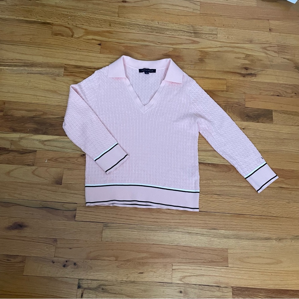 Women’s Tommy Hilfiger V-Neck Cotton Knit Pullover